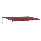 Tenda da Sole Retrattile Automatica con LED Bordò 500x300 cm