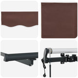 Tenda da Sole Retrattile Automatica 400x300 cm Marrone