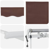Tenda da Sole Retrattile Automatica Marrone 450x300 cm