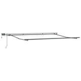 Tenda da Sole Retrattile Manuale con LED Marrone 500x300 cm