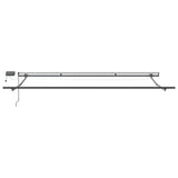 Tenda da Sole Retrattile Manuale con LED Marrone 500x300 cm