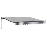 Tenda Sole Retrattile Automatica Antracite e Bianco 300x250 cm