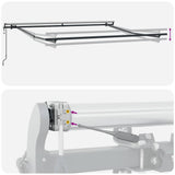 Tenda Sole Retrattile Automatica Antracite e Bianco 300x250 cm
