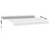 Tenda Retrattile Automatica Antracite e Bianco 350x250 cm