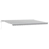 Tenda Sole Retrattile Automatica Antracite e Bianco 500x300 cm