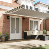 Tenda Sole Retrattile Automatica Antracite e Bianco 500x300 cm