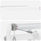 Tenda Sole Retrattile Automatica Antracite e Bianco 500x300 cm