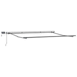 Tenda Retrattile Manuale con LED Antracite/ Bianco 500x300 cm