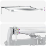 Tenda Sole Retrattile Automatica Antracite e Bianco 500x300 cm