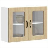 Pensile da Cucina con Porta in Vetro Kalmar Rovere Sonoma
