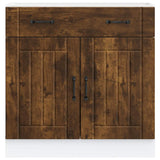 Base da Cucina Lucca Rovere Fumo in Legno truciolato