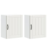 Pensili da cucina 2 pz Lucca in Legno truciolato Bianco