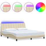 Giroletto senza Materasso Hanko Crema 180x200 cm in Tessuto