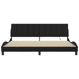 Giroletto senza Materasso Hanko Nero 200x200 cm in Tessuto
