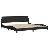 Giroletto senza Materasso Hanko Nero 200x200 cm in Tessuto