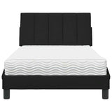 Letto con Materasso Hanko Nero 100x200 cm in Tessuto
