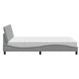 Letto con Materasso Hanko Grigio Chiaro 120x200cm Tessuto