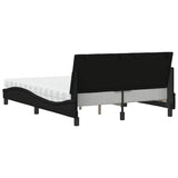 Letto con Materasso Hanko Nero 120x200 cm in Tessuto