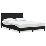 Letto con Materasso Hanko Nero 120x200 cm in Tessuto