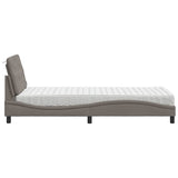 Letto con Materasso Tortora 80x200 cm in Tessuto