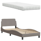Letto con Materasso Tortora 80x200 cm in Tessuto