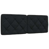 Letto con Materasso Nero 120x200 cm in Tessuto