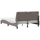 Letto con Materasso Tortora 120x200 cm in Tessuto