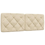 Letto con Materasso Crema 120x200 cm in Tessuto