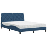 Letto con Materasso Blu 120x200 cm in Tessuto