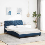 Letto con Materasso Blu 120x200 cm in Tessuto