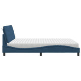 Letto con Materasso Blu 180x200 cm in Tessuto