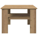 Tavolino Salotto Rovere Artigianale 60x60x42 cm in Truciolato
