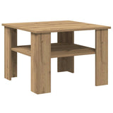 Tavolino Salotto Rovere Artigianale 60x60x42 cm in Truciolato