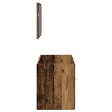 Mobile da Bagno con Specchio in Legno Antico Legno truciolato