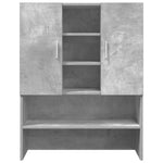 Mobile per Lavatrice Grigio Cemento 70,5x25,5x90 cm