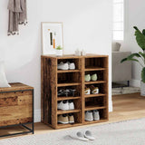 Scarpiere 2 pz Legno Antico 32x35x70 cm in Legno truciolato