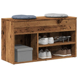 Scarpiera Legno Antico 80x30x45 cm in Legno truciolato