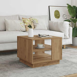 Tavolino da Salotto Artigianale 55x55x42 cm Legno truciolato