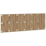 Testiera a Parete Legno Artigianale 240x1,5x80 cm in Truciolato