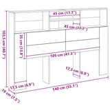 Testiera con Contenitore Artigianale 160x19x103,5cm truciolato