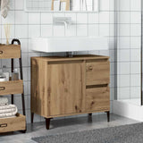 Mobile Sottolavabo Rovere Artigianale 65x33x60 cm in Truciolato