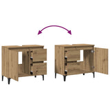 Mobile Sottolavabo Rovere Artigianale 65x33x60 cm in Truciolato