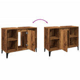 Mobile Lavabo Legno Antico 80x33x60 cm in Legno truciolato