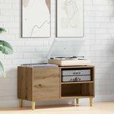 Mobile Porta Dischi Rovere Artigianale 84,5x38x48cm truciolato