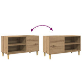 Mobile Porta Dischi Rovere Artigianale 84,5x38x48cm truciolato