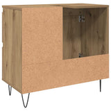 Armadietto da Bagno Rovere Artigianale 65x33x60cm in Truciolato