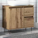 Armadietto da Bagno Rovere Artigianale 65x33x60cm in Truciolato