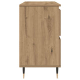 Mobiletto da Bagno Rovere Artigianale 80x33x60 cm in Truciolato