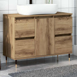 Mobiletto da Bagno Rovere Artigianale 80x33x60 cm in Truciolato