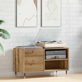 Mobile Porta Dischi Rovere Artigianale 84,5x38x48cm truciolato